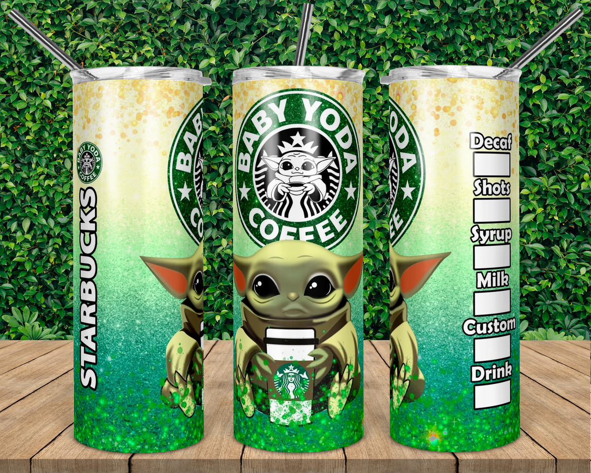 Baby Yoda and Starbucks Tumbler 