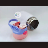 Pink Faux Glitter Cowhide Flip-top Sippy | Personalized!