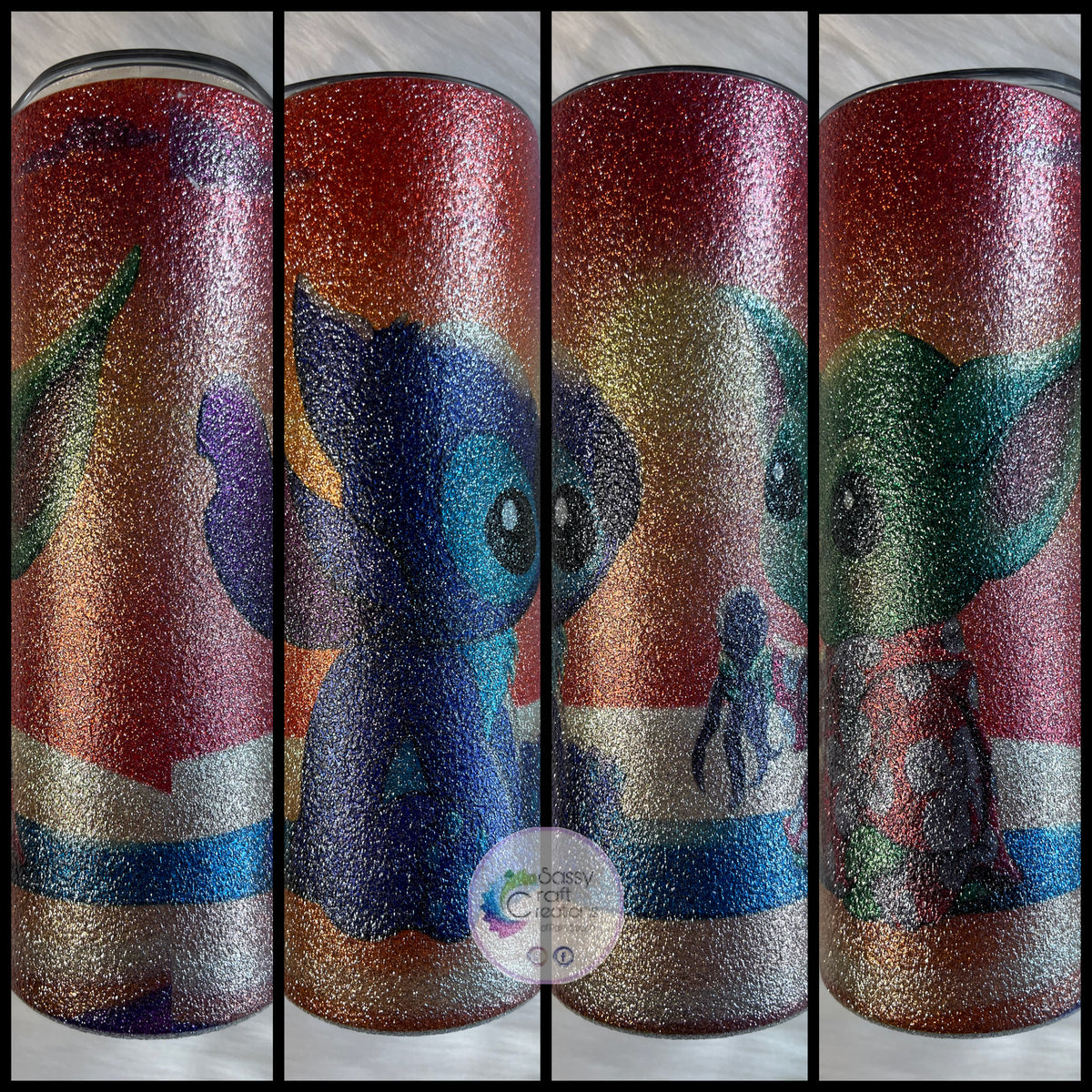 Baby Yoda Epoxy Tumbler. Glitter & waterslide!