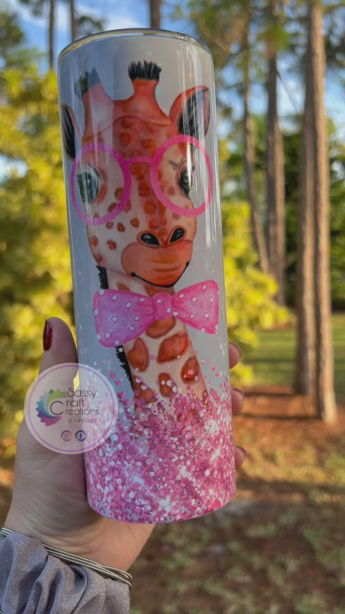 Sunflower Gnome Gold Glitter Tumbler, Personalized!