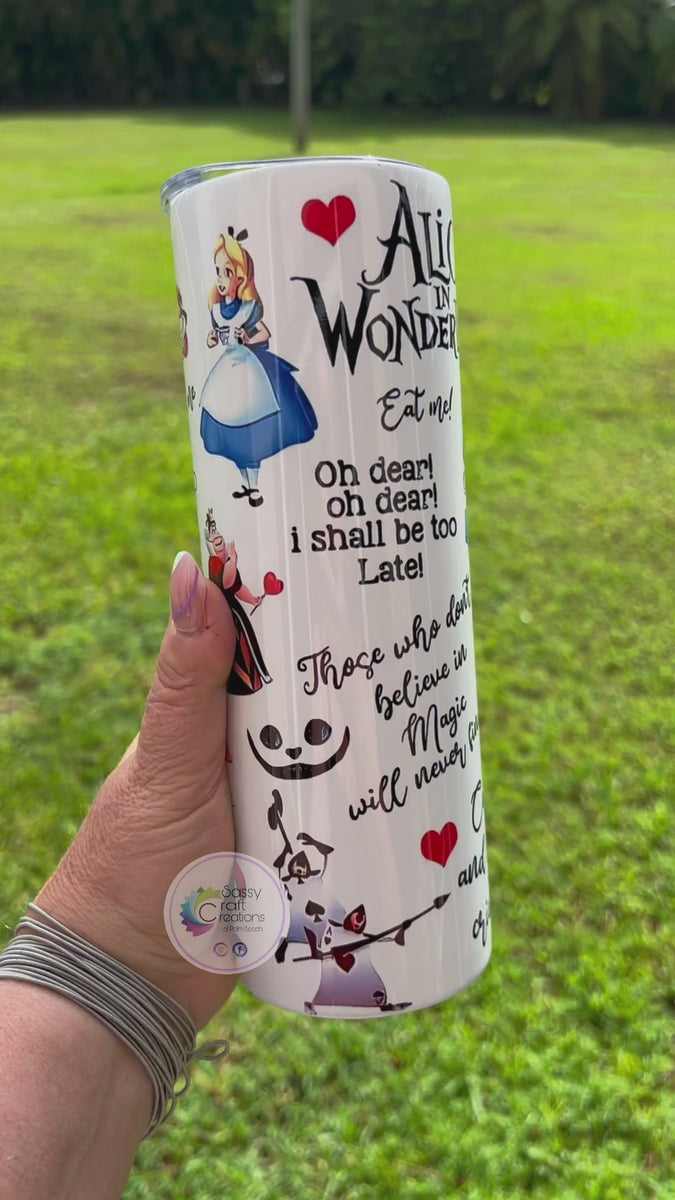 Alice In Wonderland Tumbler, Alice In Wonderland Skinny Tumbler, Alice  Tumbler