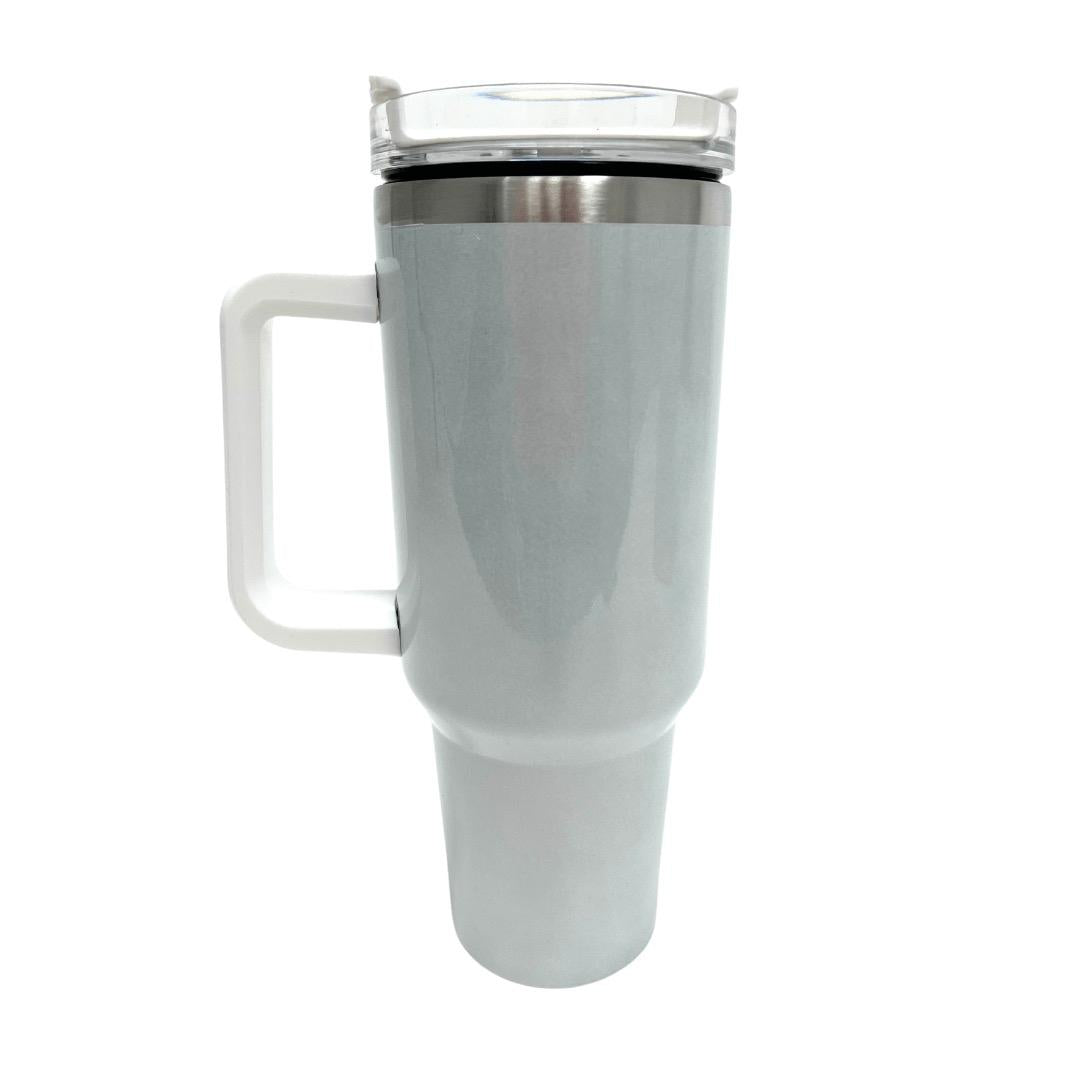 40 oz Stitch Tumbler With Handle Lid And Straw Stainless Steel