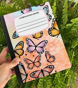 Watercolor Butterflies Composition Notebook