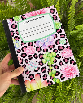 Leopard Succulents Composition Notebook