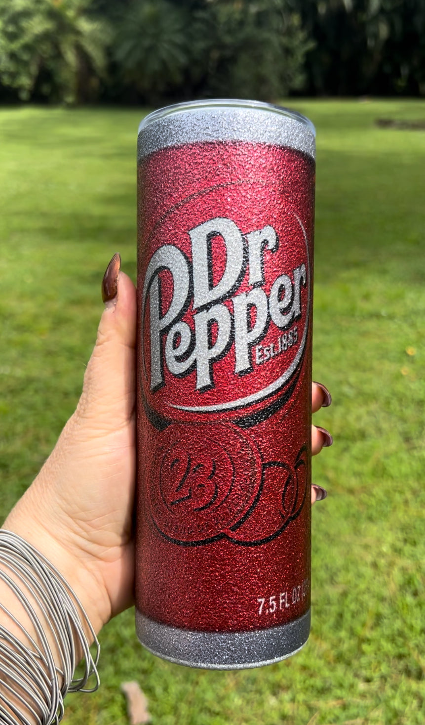 Dr. Pepper Glitter Tumbler