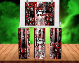Just a Girl who Loves Horror Movies Splatter Tumbler