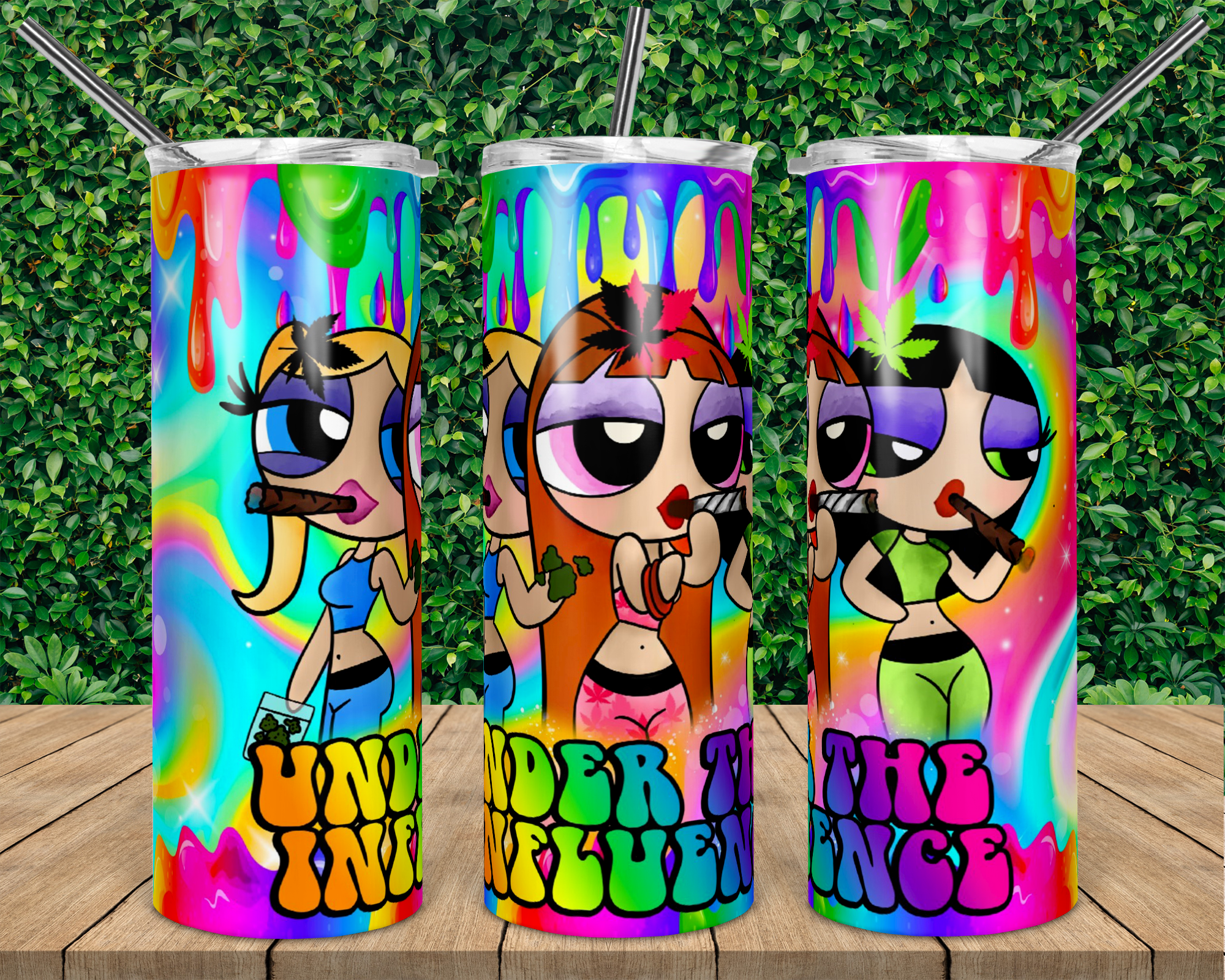 Powerful Girls straw toppers tumbler