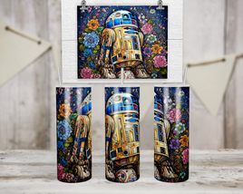 R2D2 Floral Tumbler