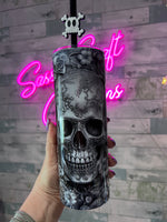 3D Silver Skull Tumbler