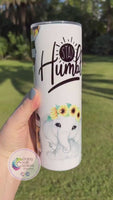 Stay Humble Sunflower Elephant Tumbler