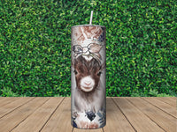 Baby Goat Tumbler | Floral Baby Goat Tumbler