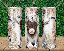 Baby Goat Tumbler | Floral Baby Goat Tumbler