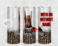 RED Doberman Mom Tumbler WITHOUT Glasses | Personalized!