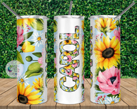 Floral Name Tumbler | Personalized