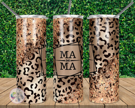 Rose Gold Leopard Mama Tumbler