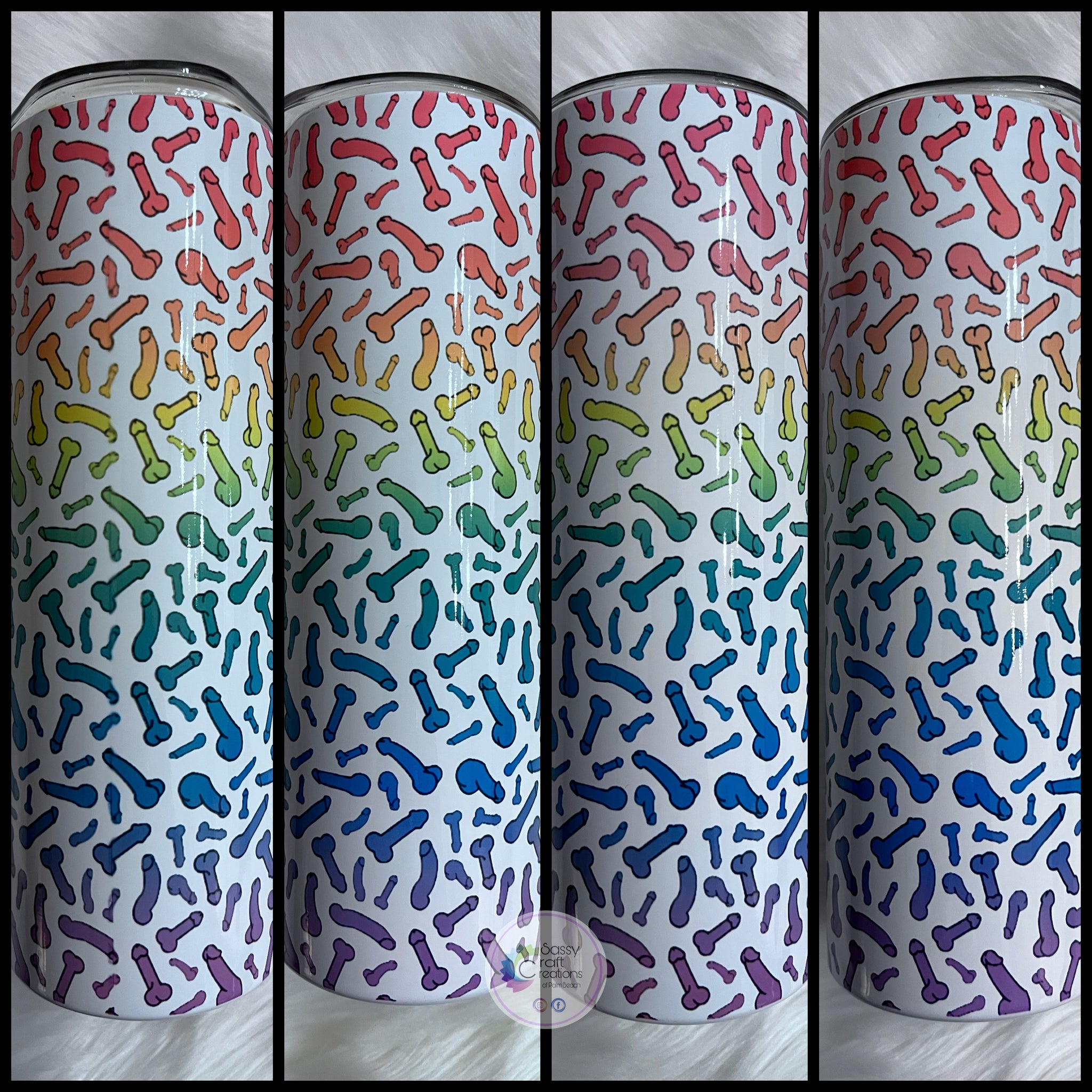 Rainbow LV Tumbler Sassy Craft Creations