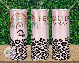 Realtor Tumbler Leopard | Real Estate Agent Tumbler