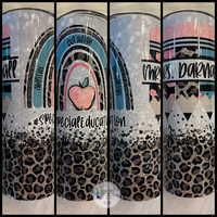 Special Education Rainbow Leopard Faux Glitter Tumbler | Personalized!