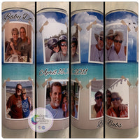 Tropical Beach Photo Tumbler Personalized