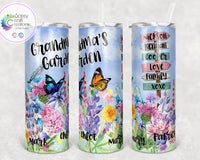 Grandmas Garden Tumbler Personalized