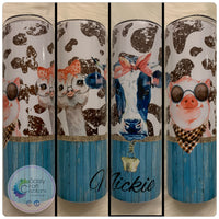 Ostrich Cow Pig Tumbler Cup Personalized