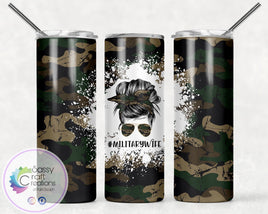 Military Wife Camo Tumbler