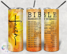 Bible Emergency Numbers Tumbler