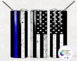 Police Thin Blue Line Tumbler | Personalized!