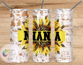 Nana Sunflower Leopard Tumbler