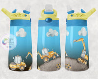 Construction Trucks Spill-proof Flip-top Sippy | Personalized!