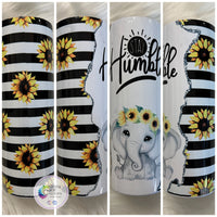 Stay Humble Sunflower Elephant Tumbler