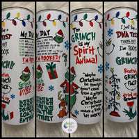 Grinch Christmas Tumbler Gift