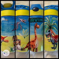 Dinosaur Spill-proof Flip-top Sippy | Personalized!