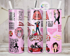 Grease Pink Leather Tumbler