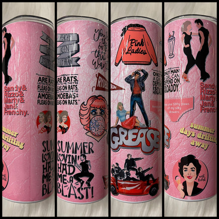 Grease Tumbler, Pink Leather