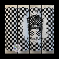 Race Wife Checkered Flag Tumbler