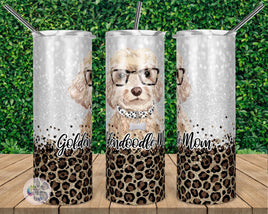 Cream Golden Doodle Mom Tumbler