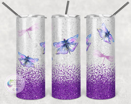 Purple Dragonfly Tumbler