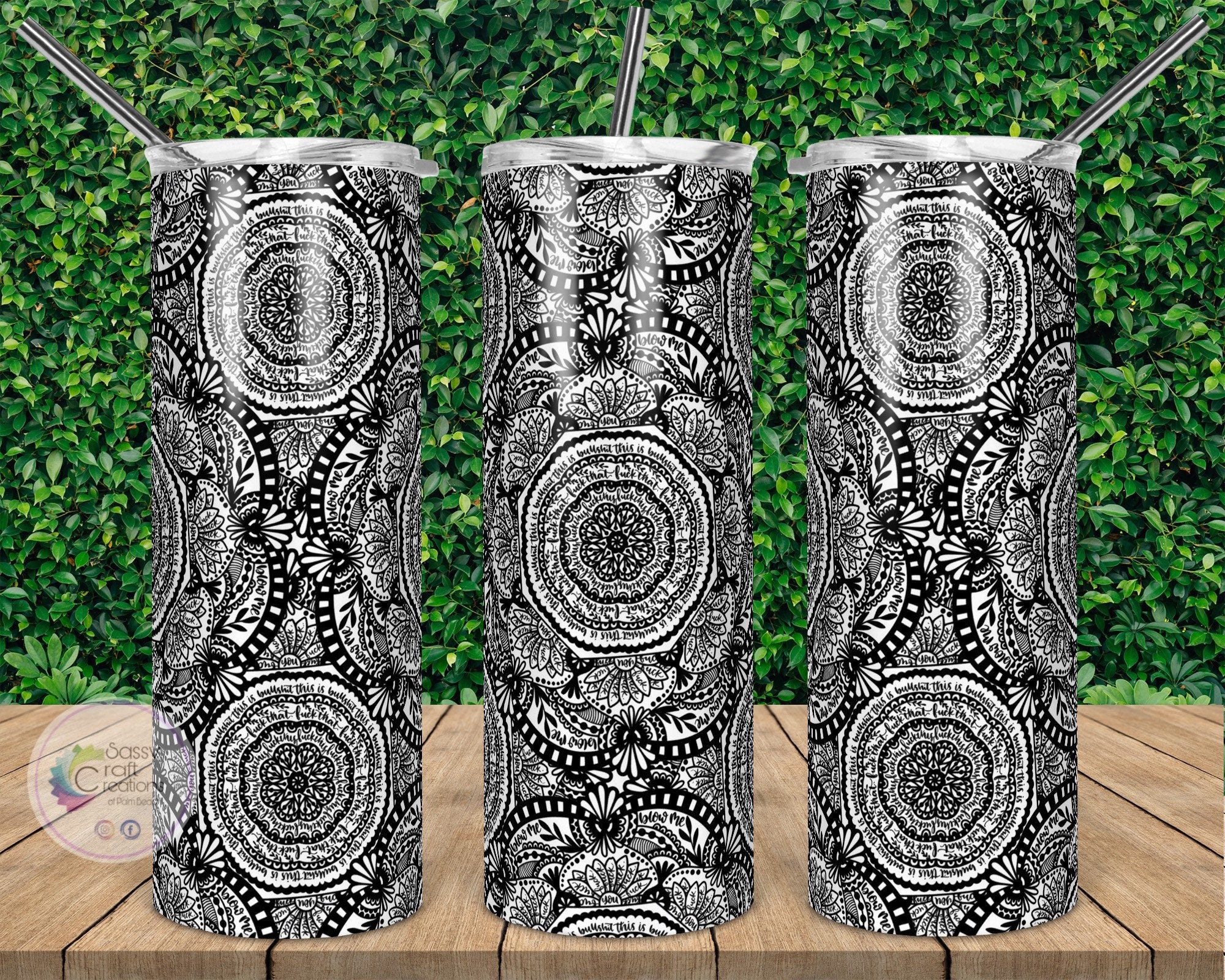 Hummingbird Mandala – Engraved Stainless Steel Tumbler, Cute