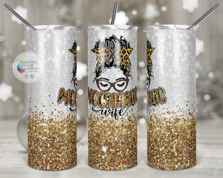 30oz Sublimation Glitter Tumbler, Includes Sliding Lid & Straw