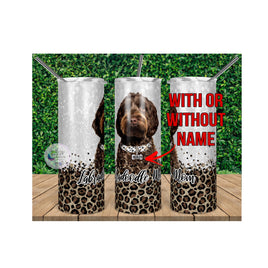 Chocolate Labradoodle Tumbler | Personalized!