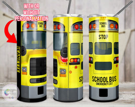 School Bus Driver Tumbler | Yellow School Bus Tumbler | Personalized!