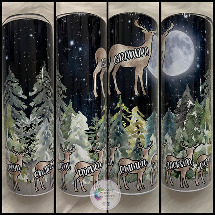 Grandpas Little Deer Personalized Tumbler