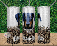 Doberman Mom Uncropped Ears Tumbler