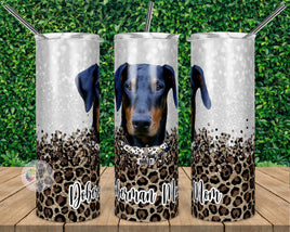 Doberman Mom Uncropped Ears Tumbler