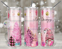 Pink Christmas GnomeTumbler