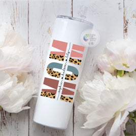 Mom, Mama, Mommy Leopard Print Tumbler | Personalized with Children’s Names!