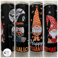 Gnome Happy HalloThanksMas Tumbler