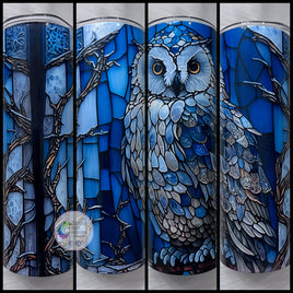 Owl Stained Glass Tumbler