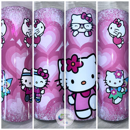 Hello Kitty Pink Glitter Tumbler